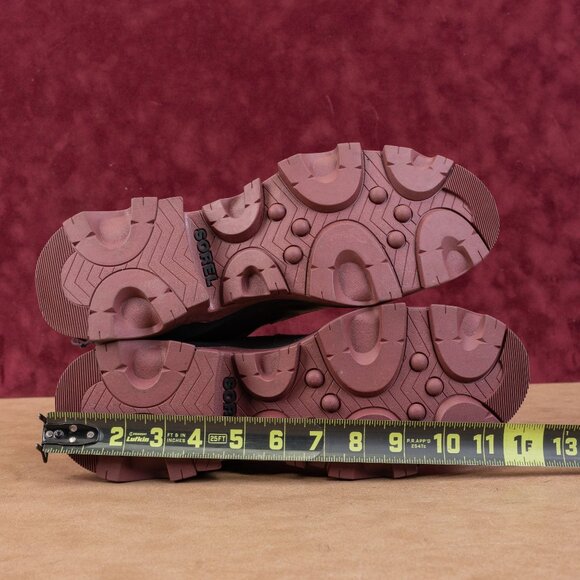 Sorel Women Brex Waterproof Burgundy Leather Chelsea Ankle Boots size 11 - Picture 5 of 8